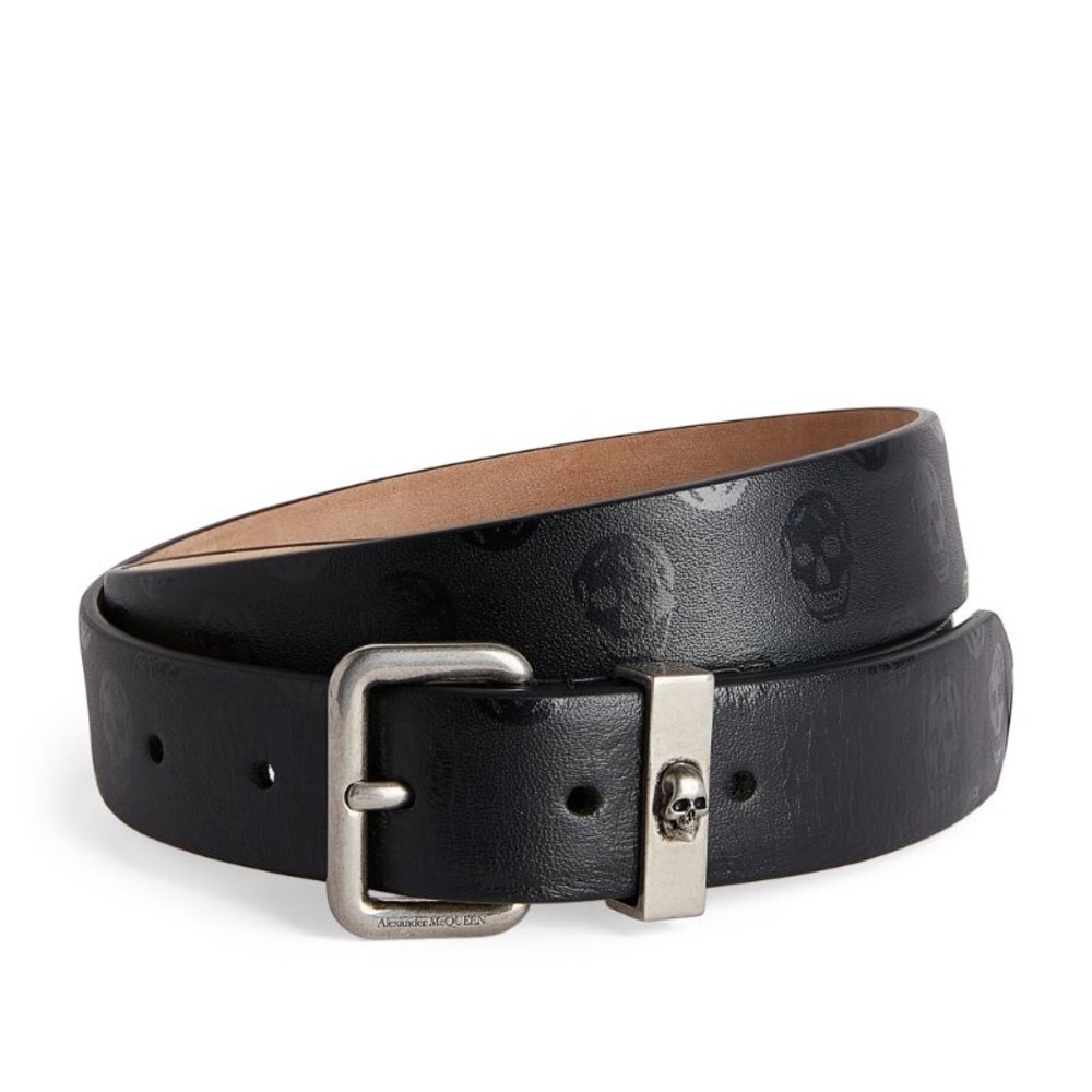 Alexander McQueen skull-print belt
